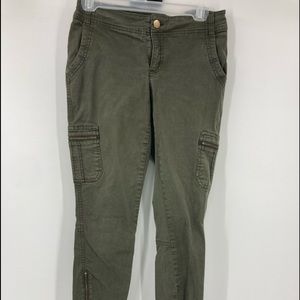 Athleta Skinny Ankle Cargo Pants Zipper Leg Women